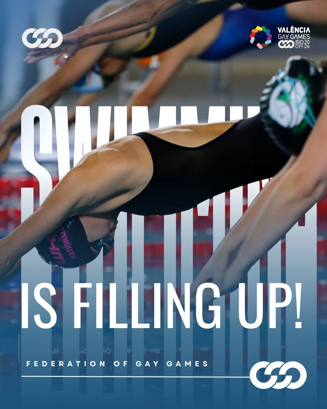 Last call before the lanes close. 🏊&zwj;♂️
Swimming is reaching capacity for Val&egrave;ncia 2026, from 27 June to 4 July.
Choose your events today and secure your place while entries are still open.

📒 Registration link in bio