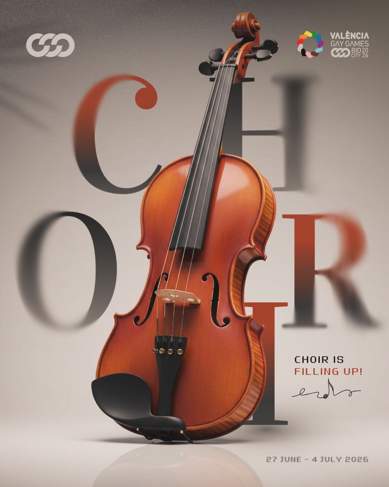 Choir is filling up fast. 🎶🔥
Bring your voice, harmony and pride to Gay Games Val&egrave;ncia 2026, 27 June to 4 July.

Big chords, bold stories and a chorus that holds you up.
📒 Registration link in bio.