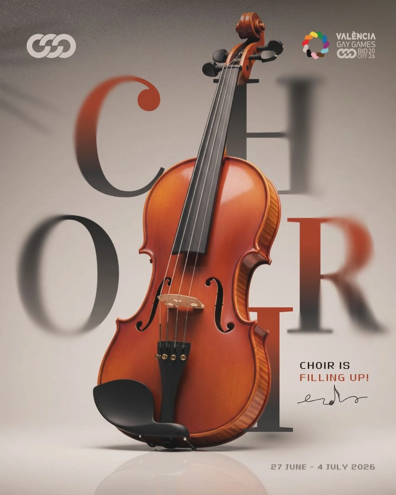 Choir is filling up fast. 🎶🔥
Bring your voice, harmony and pride to Gay Games Val&egrave;ncia 2026, 27 June to 4 July.

Big chords, bold stories and a chorus that holds you up.
📒 Registration link in bio.