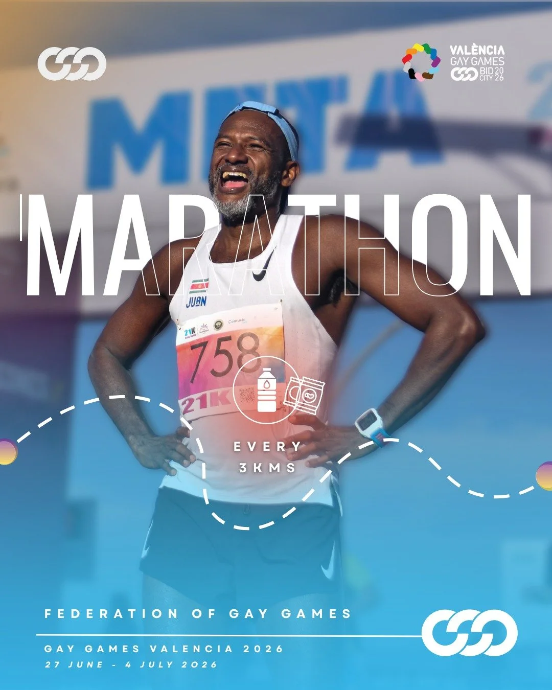 Run Val&egrave;ncia 2026. Your marathon with space to breathe. 🏃&zwj;♂️🌿

Race through Jard&iacute; del T&uacute;ria, along the Mediterranean Sea, then out to the El Saler nature reserve.
A traffic-free route built for rhythm and focus.

Hydration 