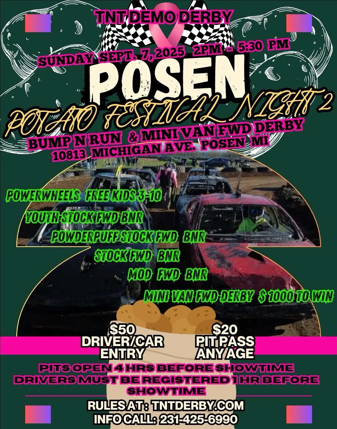 Posen Potato Festival Day # 2 (BNR & Mini Van fwd Demo Derby)