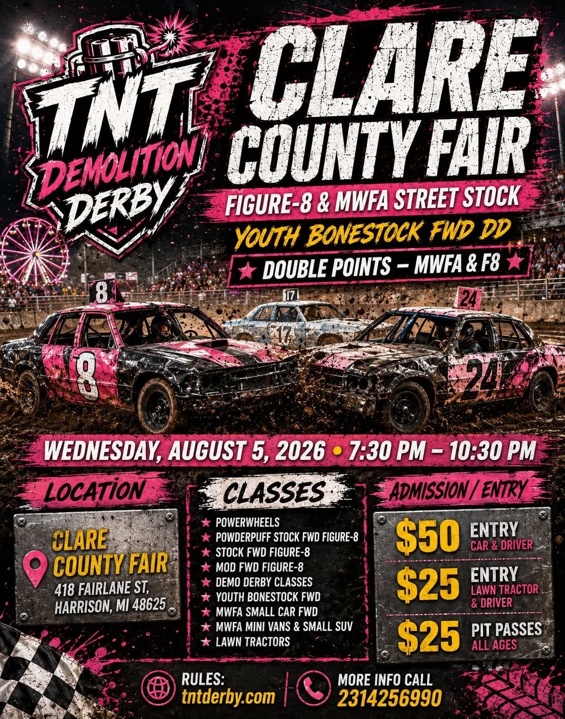 Clare County Fair (F8 &amp; MWFA DD; 2X Points) Night #2