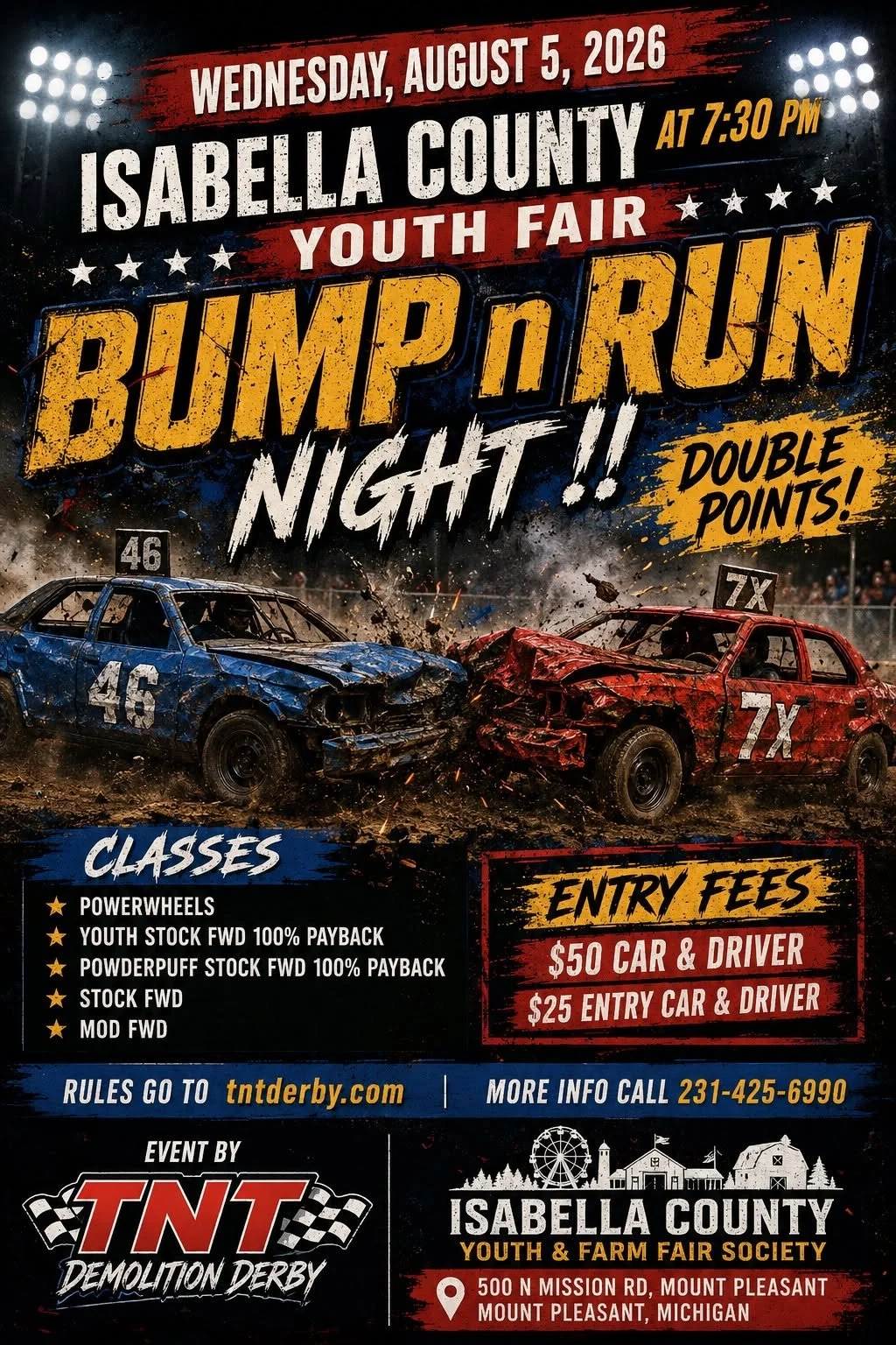 Isabella County Youth Fair (BNR, 2X Points) Night #1