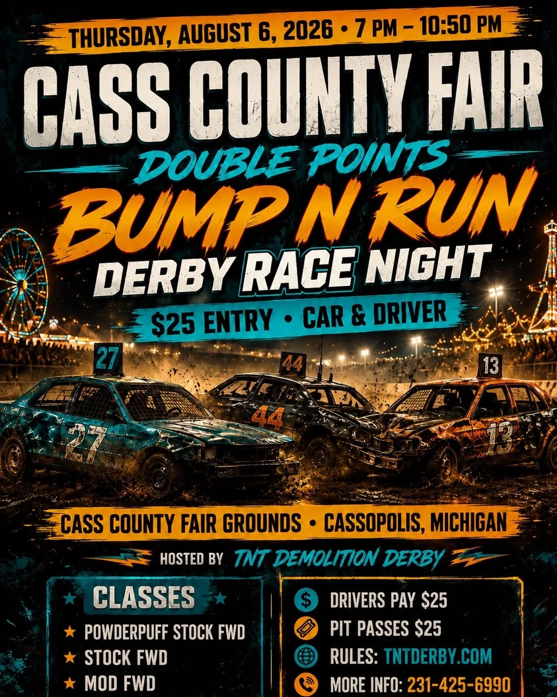 Cass County Fair (BNR; 2X Points) Night #1