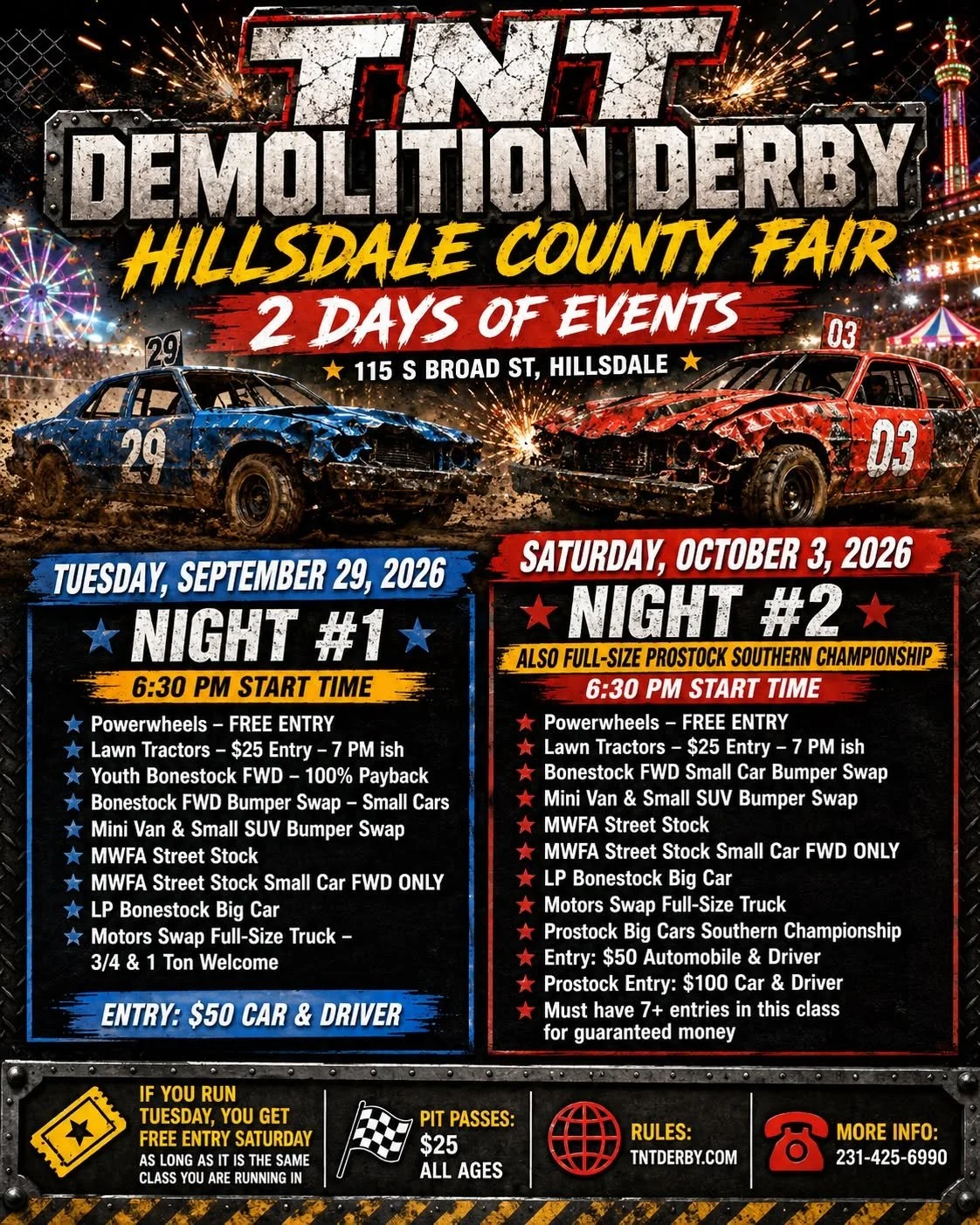 Hillsdale County Fair NIGHT #2 (DD &amp; Prostock Southern Championship