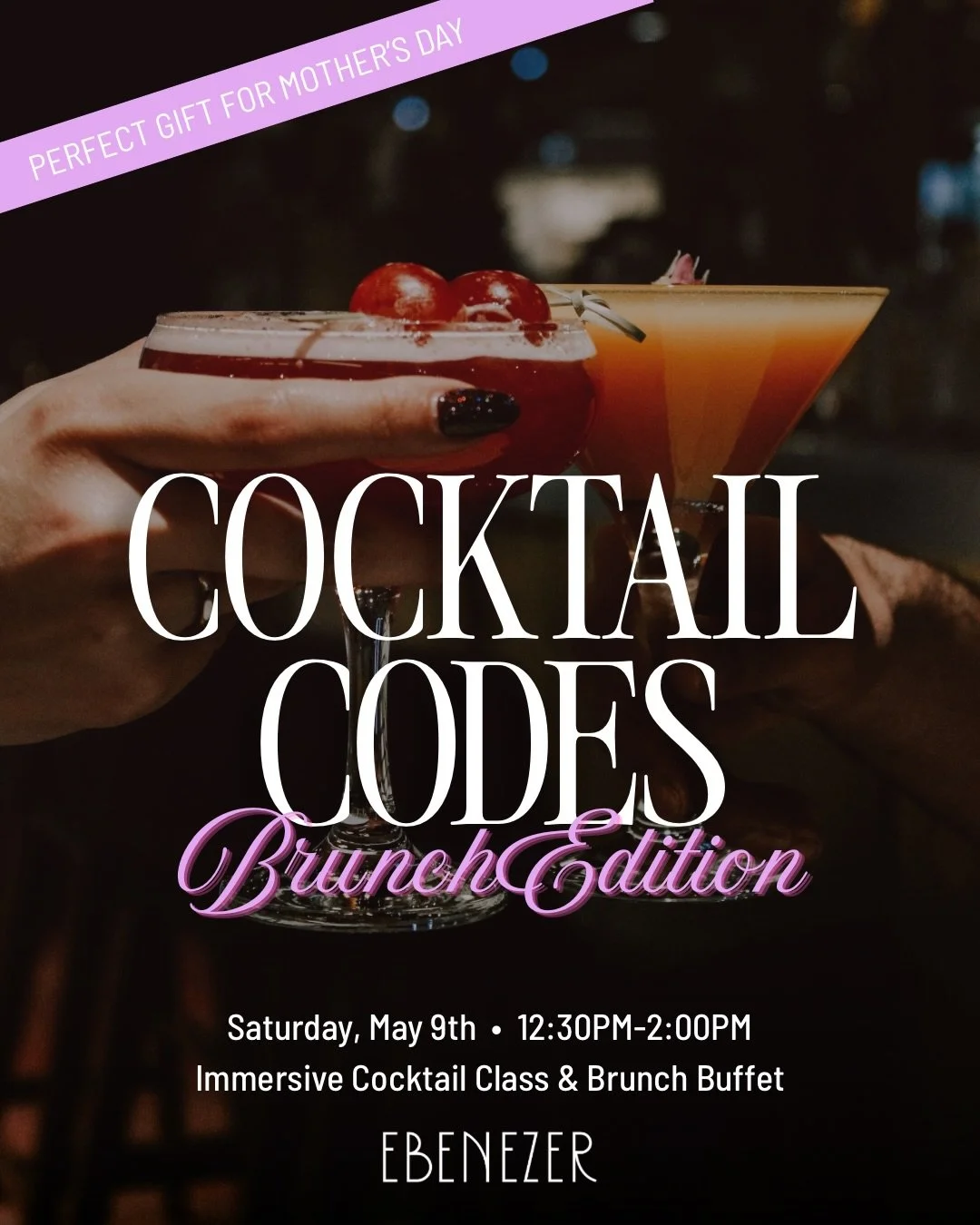 We&rsquo;re switching up this weekend with COCKTAIL CODES: BRUNCH EDITION.

Just in time for Mother&rsquo;s Day, or just because, enjoy an immersive cocktail experience with elevated brunch buffet by Executive Chef Greg Alexiev.

Link in bio to grab 