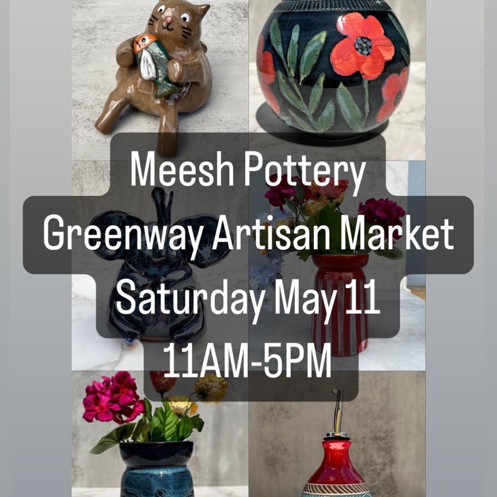 Get the perfect last minute Mother&rsquo;s Day gift from Meesh Pottery @meeshpottery this Saturday at the @greenwayartisanmarket ! 11-5PM. Come find me at Parcel 16, booth 46, between Milk Street and India Street! 

#ceramics #pottery #madeinmassachu