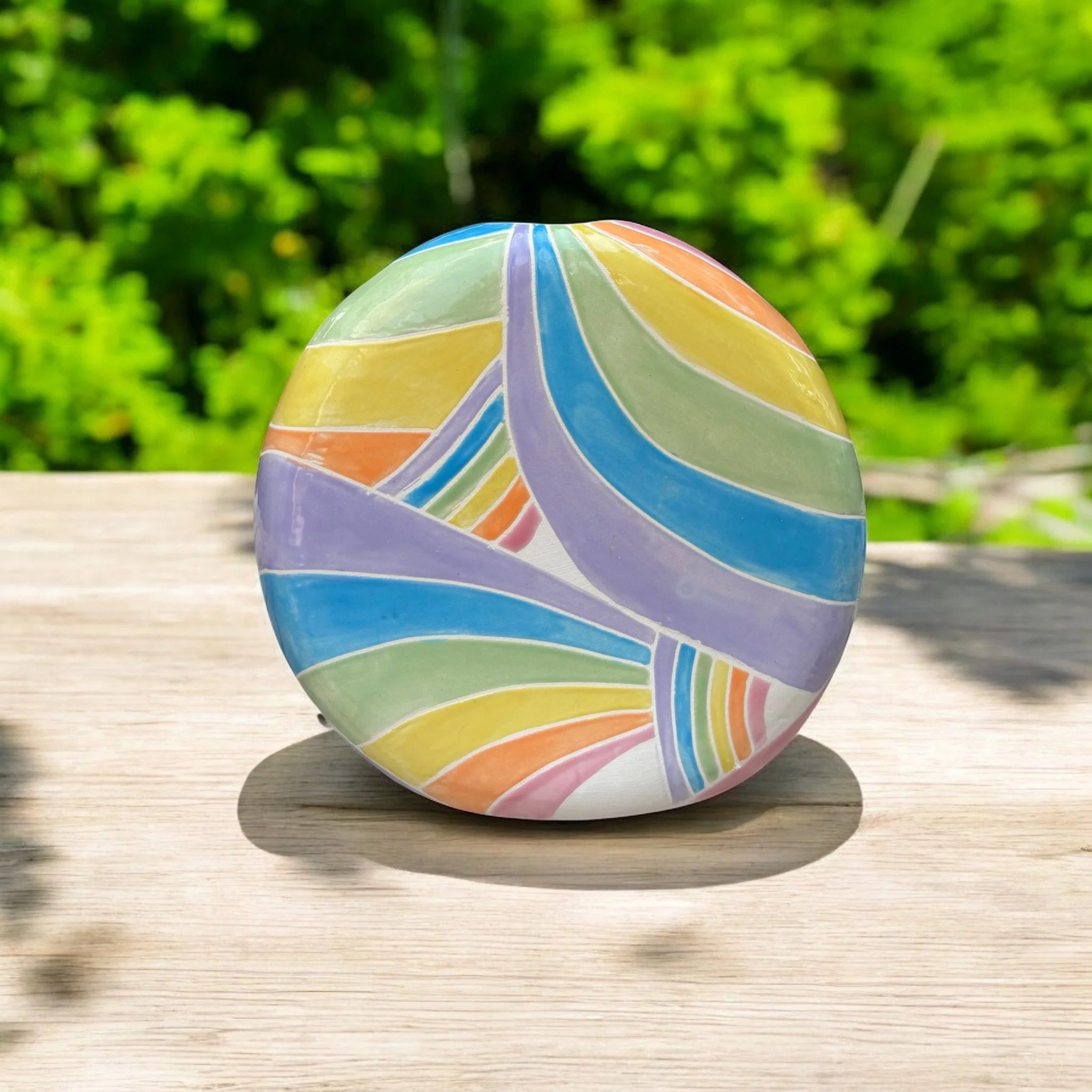 Crepe Paper Tape Resist on Ceramics