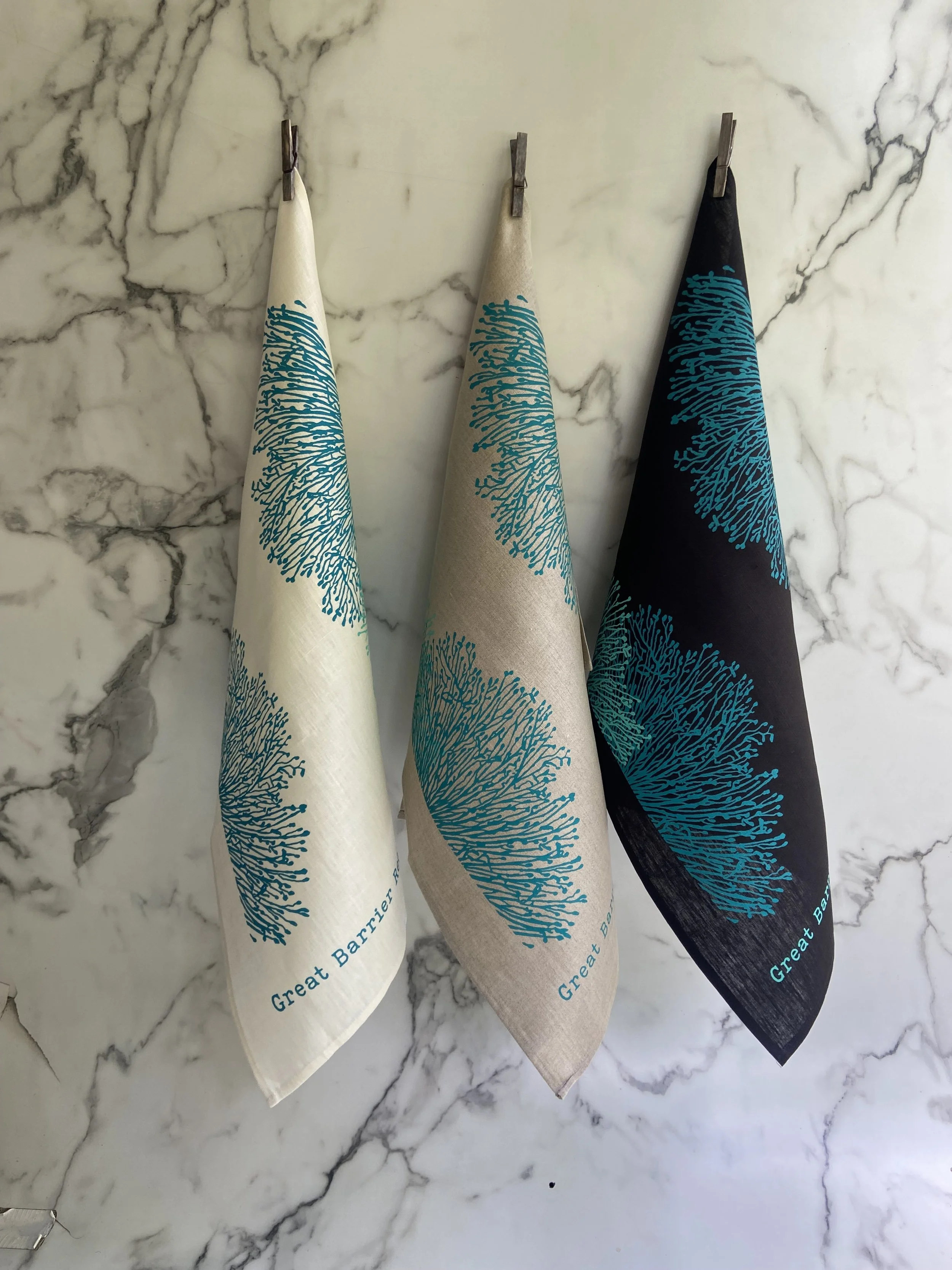 Great Barrier Reef Linen Tea Towels