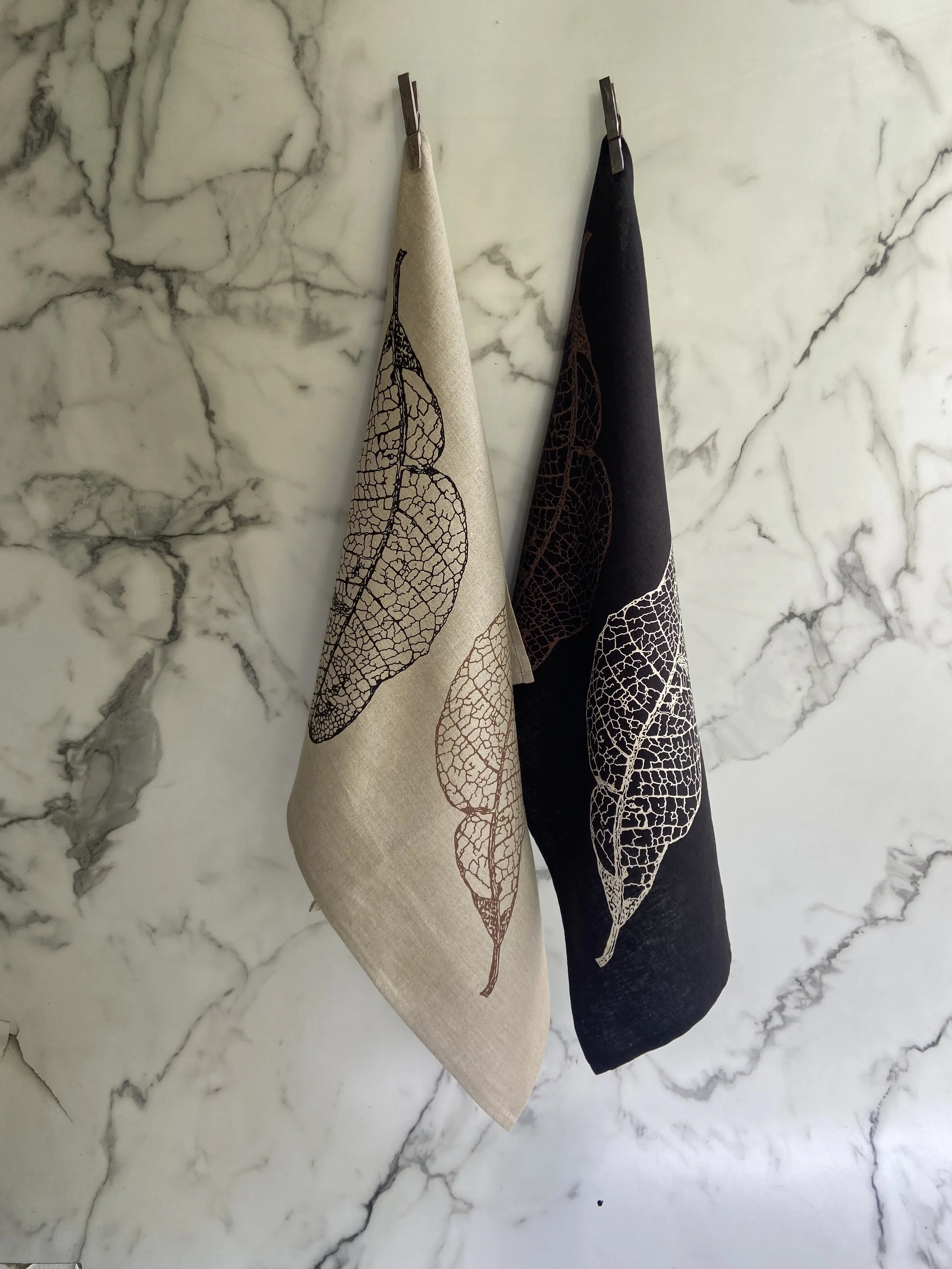 Rainforest Leaf Linen Teatowels