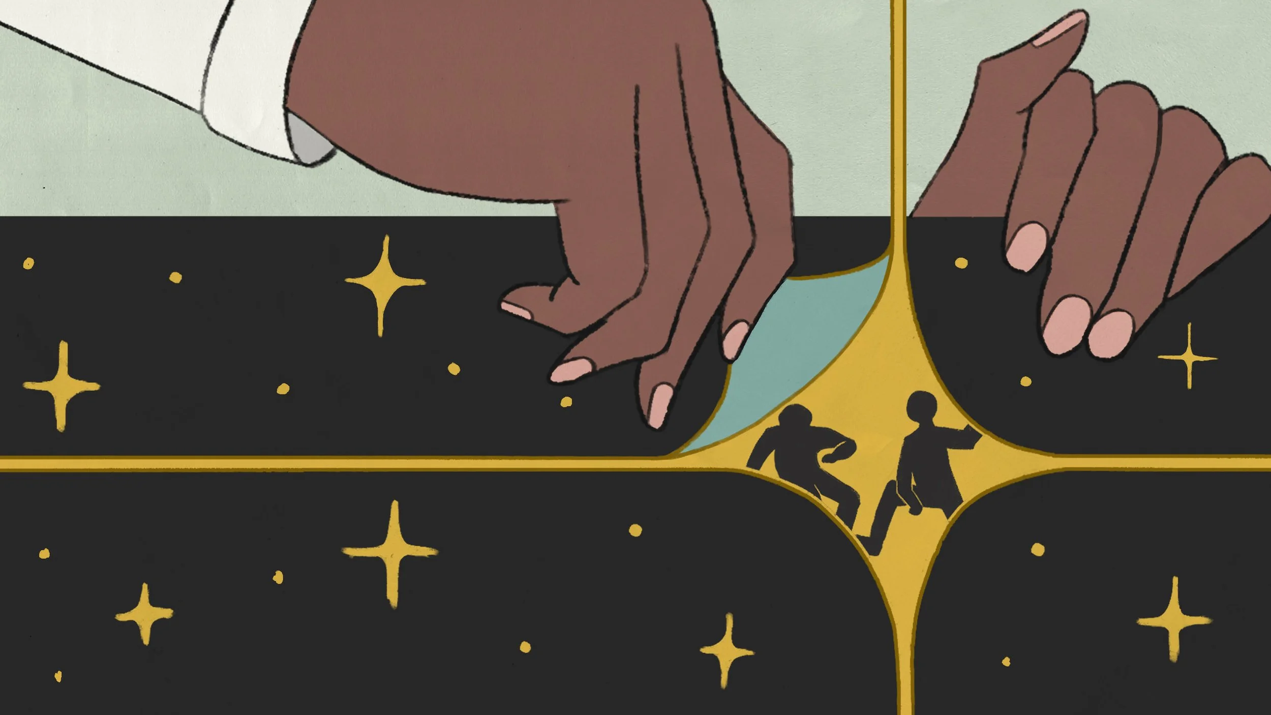 Collage-style illustration of Jewel Plummer Cobb’s scientific research, including papers, laboratory materials, awards, and references to her work on pigment cells, melanin, and melanoma.