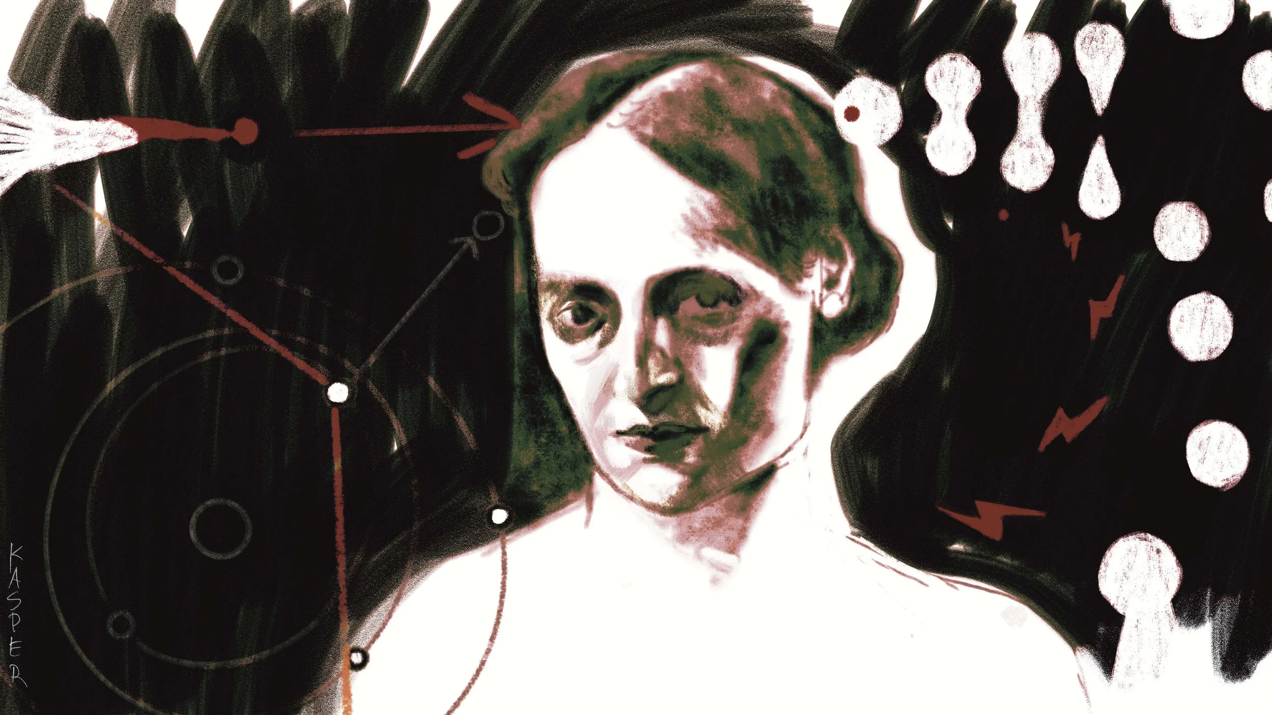 Portrait of Lise Meitner.