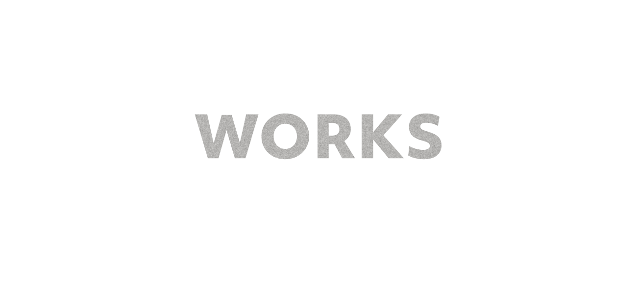 Gray textured text "WORKS" on white background.