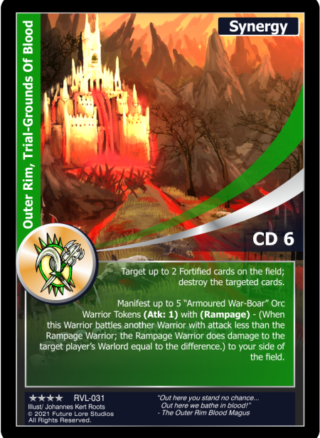 Outer Rim, Trial-Grounds Of Blood (Renown) RVL-031