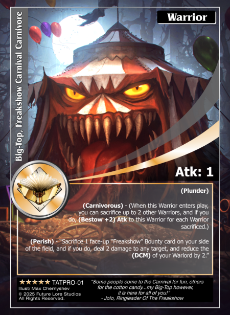 Big-Top, Freakshow Carnival Carnivore (Exalted) TATPRO-01