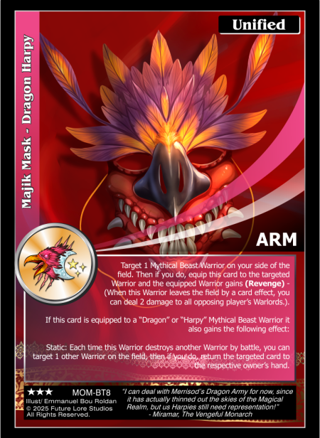 Majik Mask – Dragon Harpy (Rare) MOM-BT8