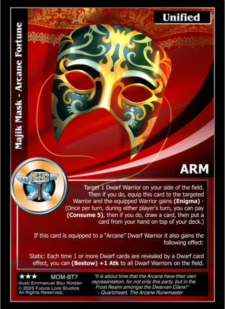 Majik Mask – Arcane Fortune (Rare) MOM-BT7