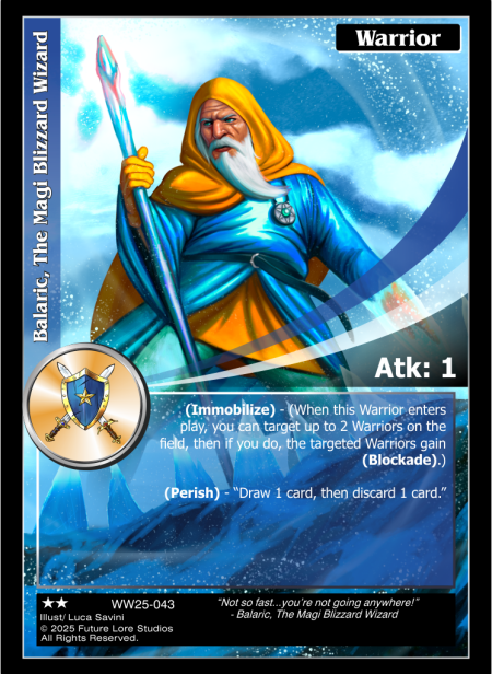 Balaric, The Magi Blizzard Wizard (Common) WW25-043