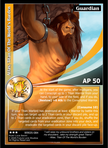 Atlas, Titan of the World's Burden (Rare) WW25-084