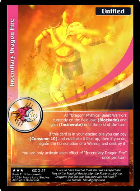 Incendiary Dragon Fire (Rare) GCD-27