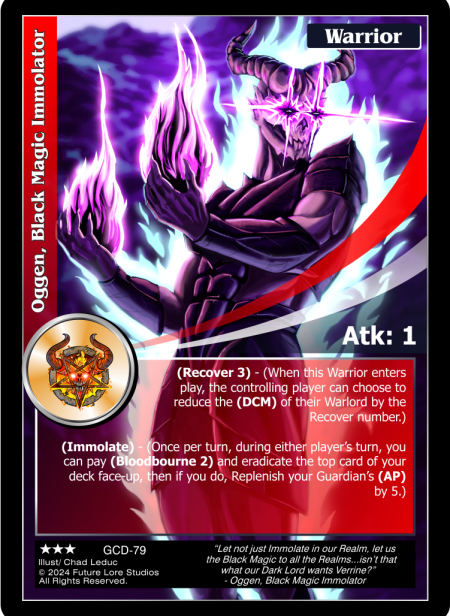 Oggen, Black Magic Manipulator (Rare) GCD-79