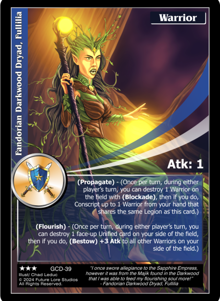 Fandorian Darkwood Dryad, Fullilia (Rare) GCD -39