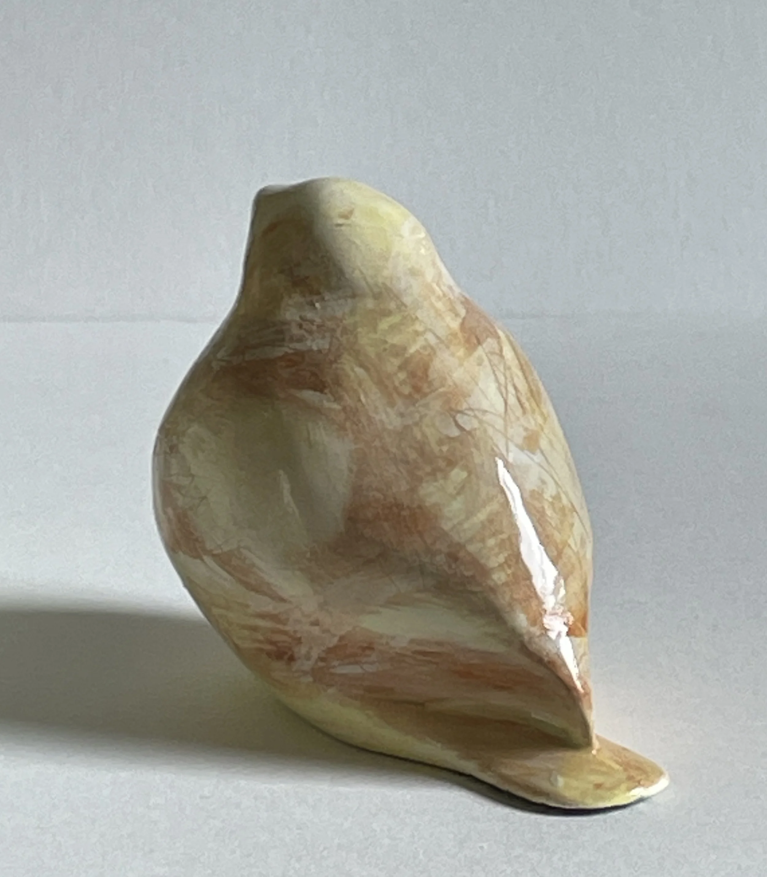 'Bird III',  hand-built paper clay, 
70 x 55 x 85mm