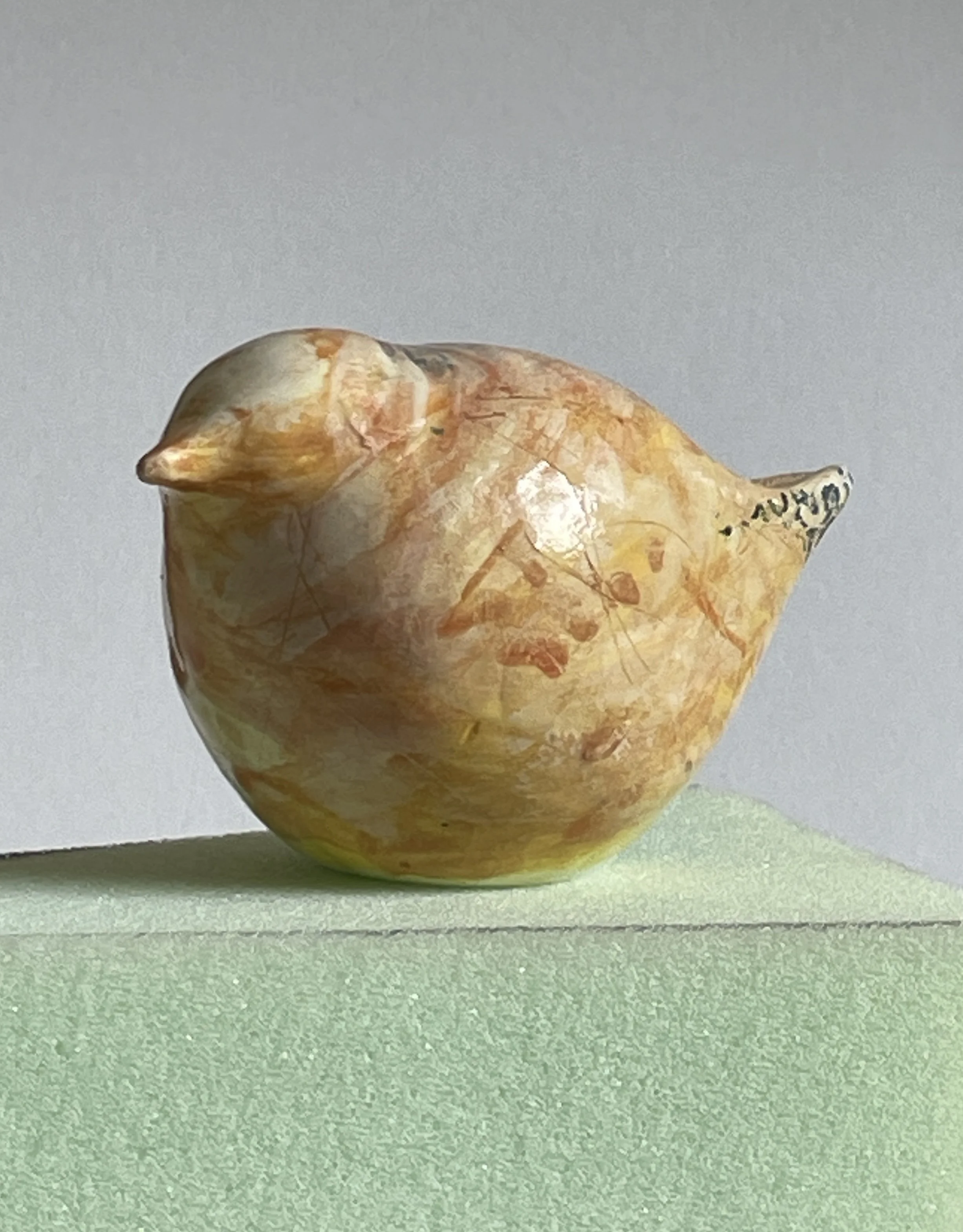 'Bird II'  hand-built paper clay, 
62 x 55 x 115mm
