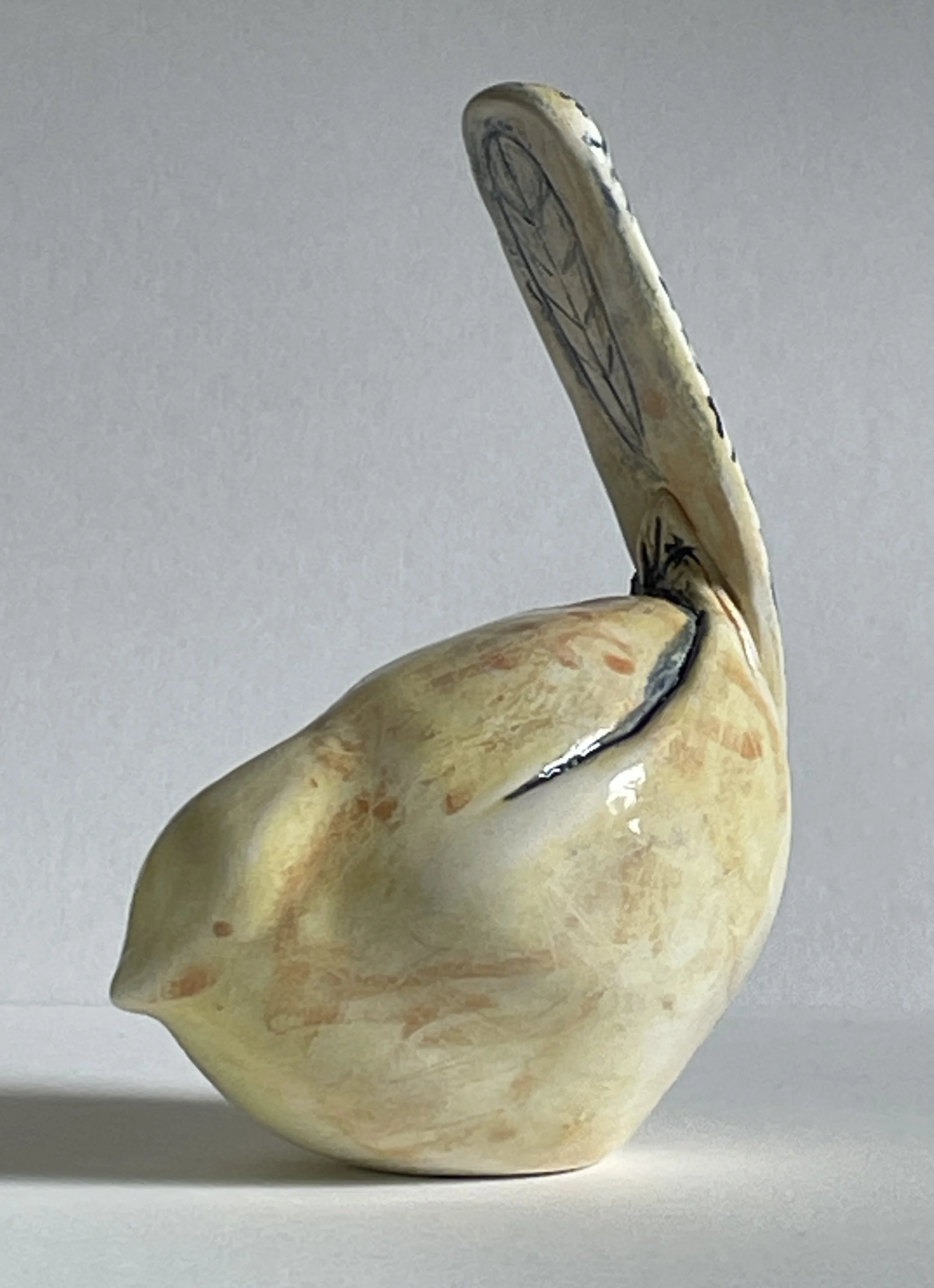 'Bird V' 
hand-built paper clay, 
115 x 50 x 85mm