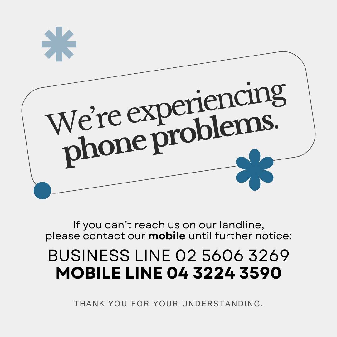 We're untangling some technical issues with our landline at the salon! 📞 If you can't connect with us on the usual number &ndash; reach out to us on our mobile line at 04 3224 3590 for all your haircare needs. 🙏

We appreciate your patience as we w