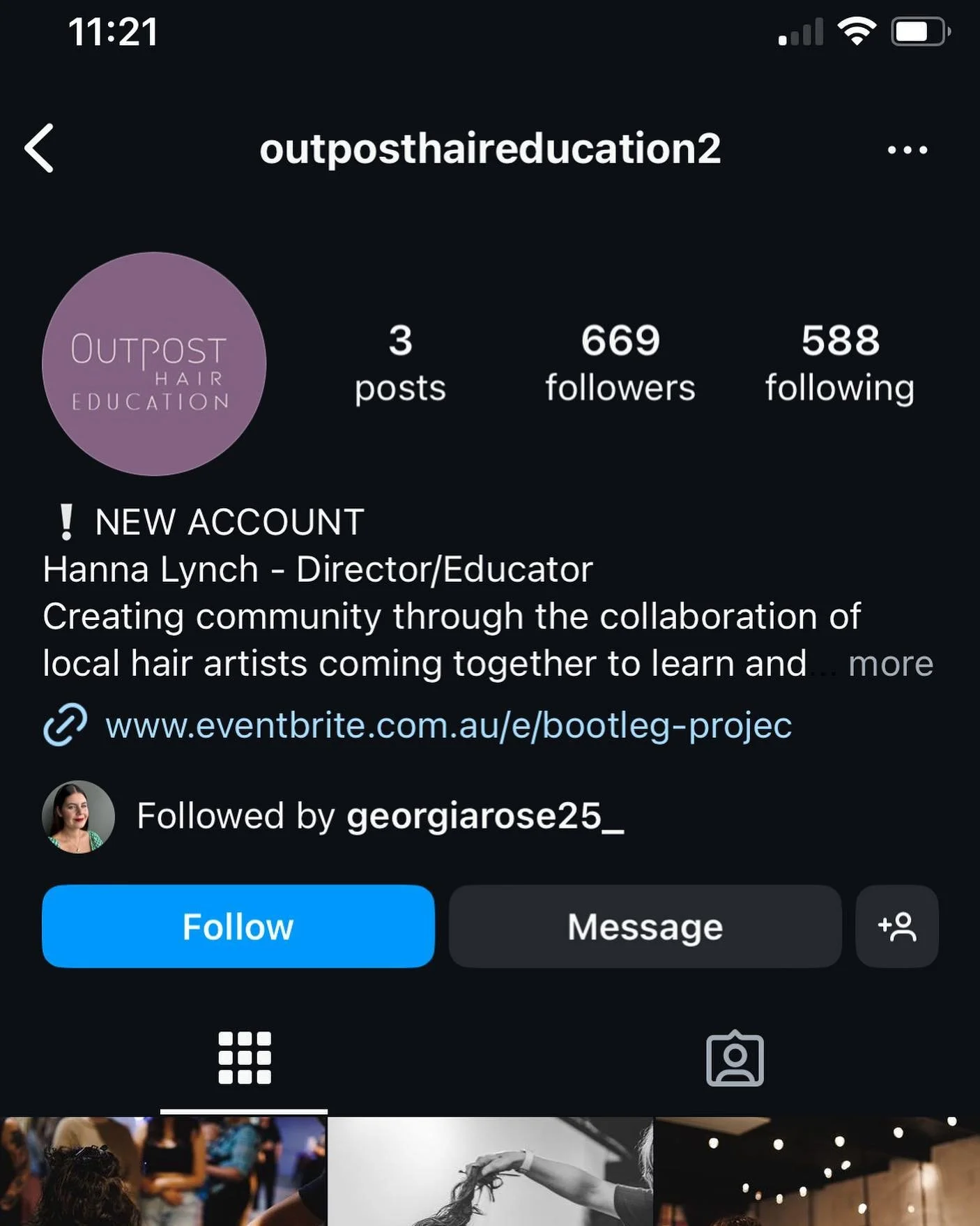 THIS ACCOUNT IS NOT OUTPOST HAIR EDUCATION ACCOUNT!! Just letting all our outpost hair followers know that someone has made a fake account and is msging people. If you receive a message please delete, don’t open & report the account.  Thank