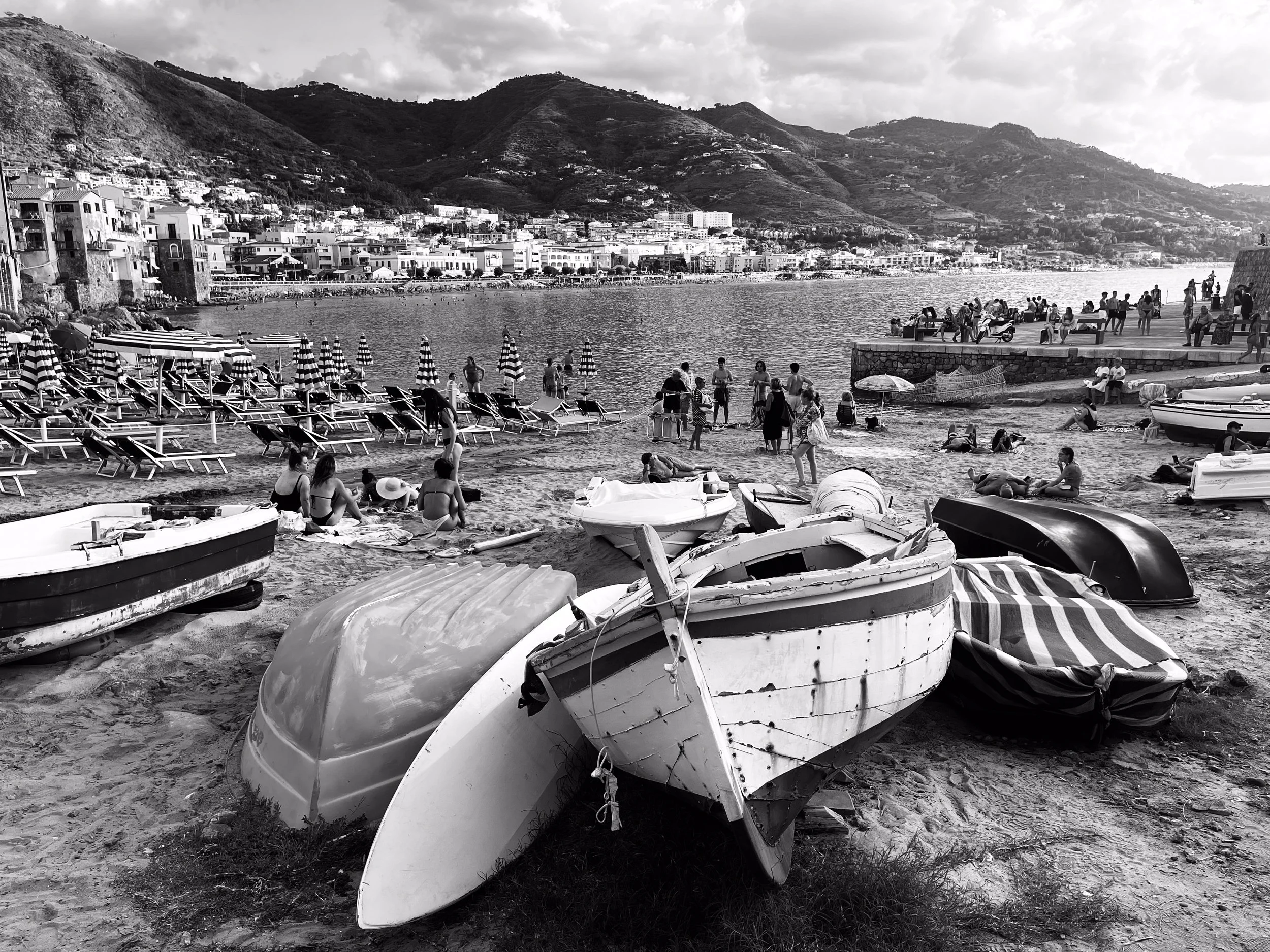 By the Boats in Cefalù