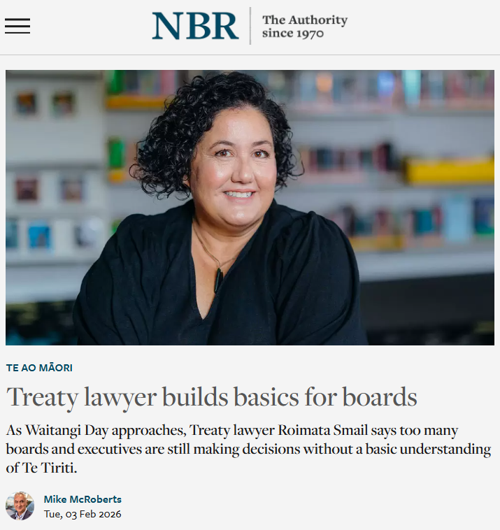 Roimata Smail NBR National Business Review Mike McRoberts Lawyer builds basics for boards