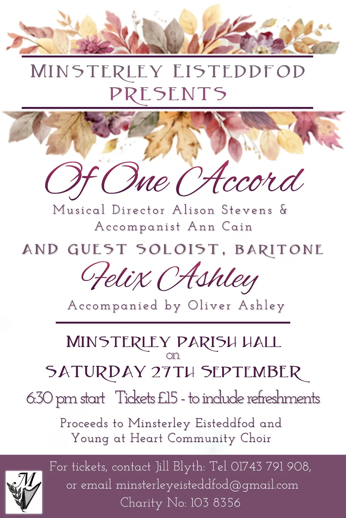Minsterley Eisteddfod fund raising concert
