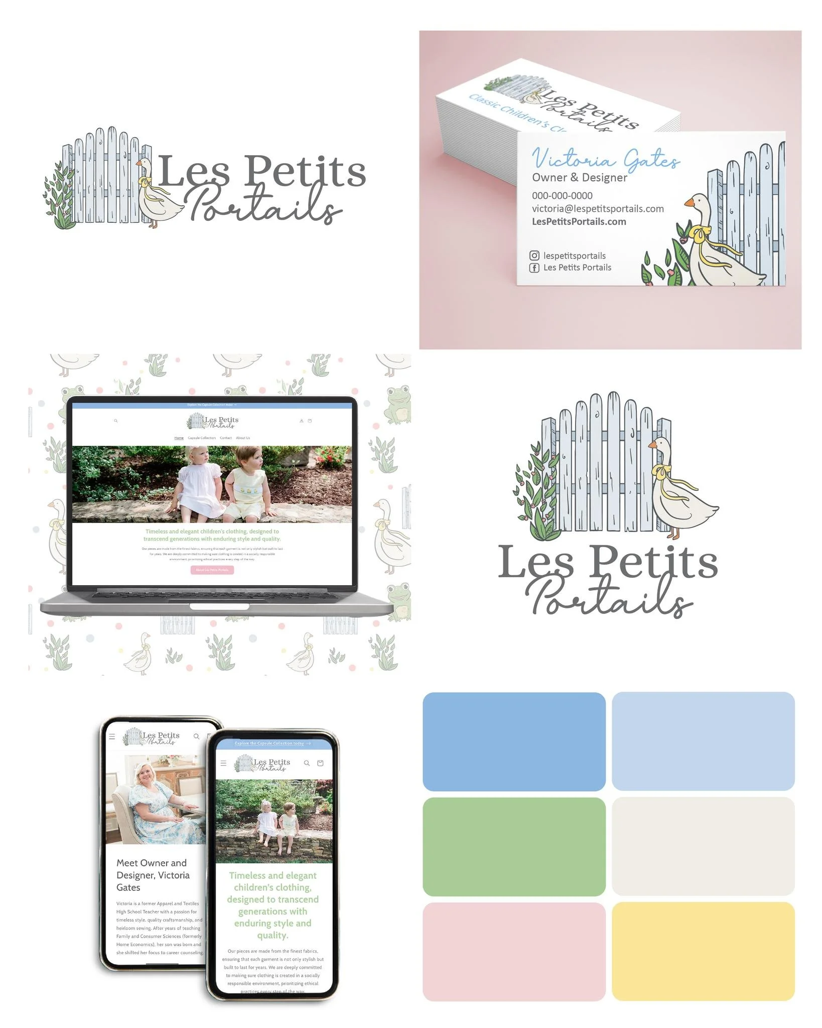 ⭐ 𝗕𝗥𝗔𝗡𝗗 &amp; 𝗪𝗘𝗕𝗦𝗜𝗧𝗘 𝗗𝗘𝗦𝗜𝗚𝗡 ⭐ 

Goal: The client wanted an illustrated logo to capture the essence of charm, whimsy, and nostalgia. The logo has a hand-drawn, storybook-inspired design with soft pastels, and added characters to bri