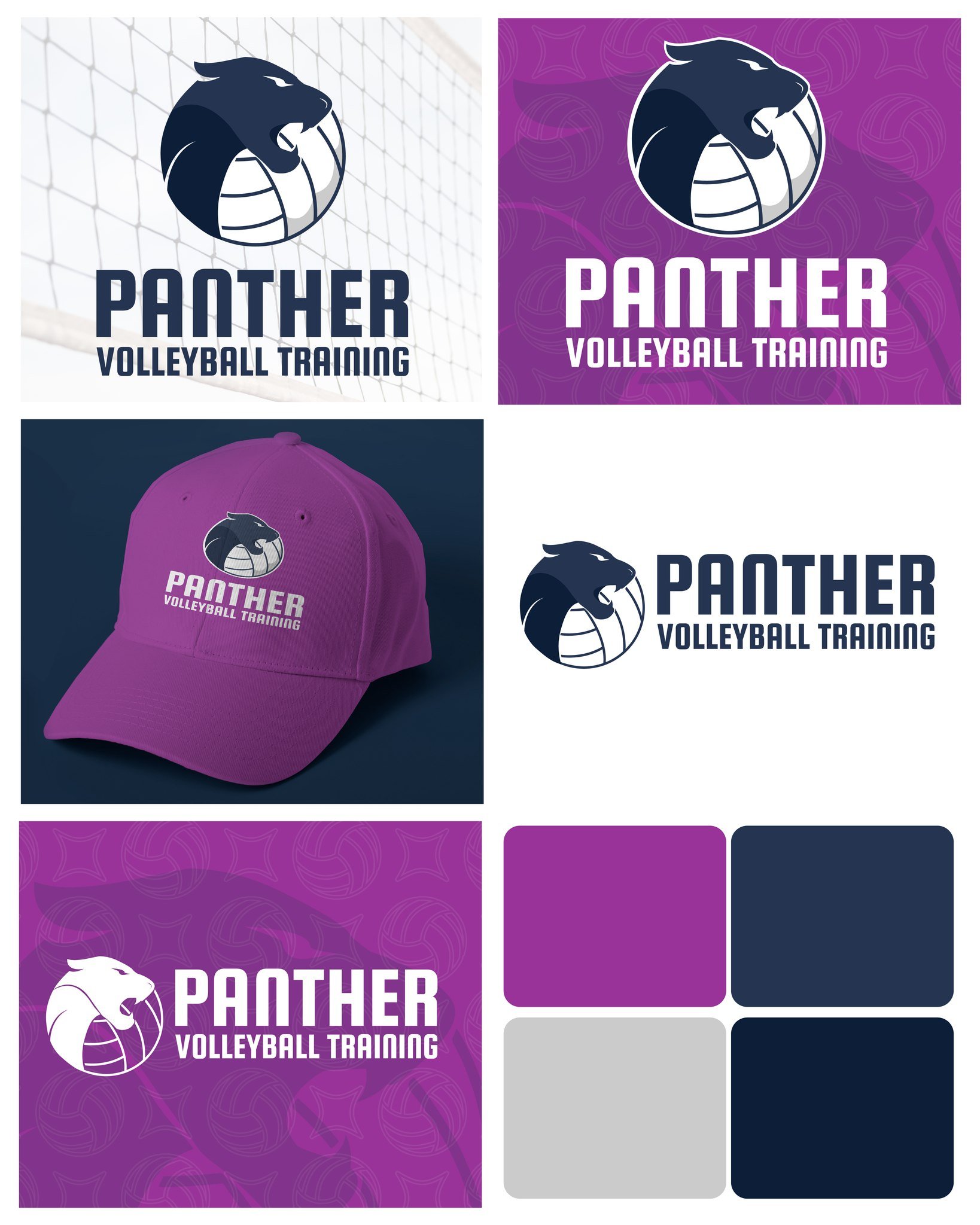⭐ 𝗕𝗥𝗔𝗡𝗗 𝗗𝗘𝗦𝗜𝗚𝗡 ⭐ 
𝗖𝗹𝗶𝗲𝗻𝘁 𝗚𝗼𝗮𝗹: For Panther Volleyball Training, I created a bold identity that captures strength, confidence, and the competitive spirit of the athletes it represents. The custom panther and volleyball icon create