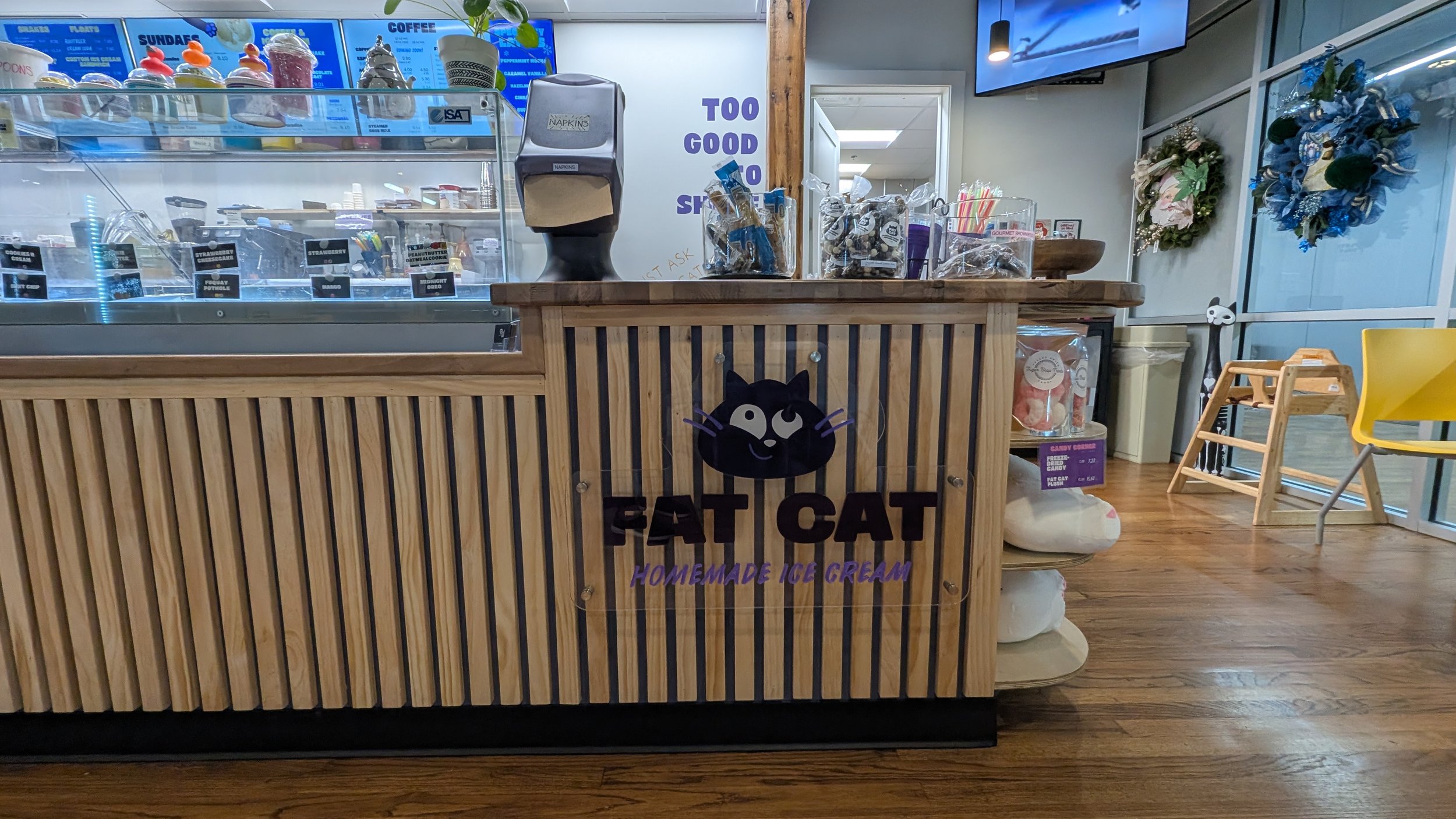 Logos and signage placement for customer experience