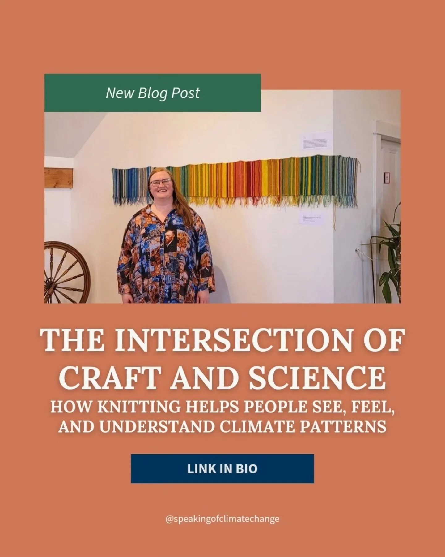 Knitting meets climate science!

In my latest blog post, I talk about how each blanket turns temperature data into colour, making trends easier to see and understand. Craft makes complex science approachable, tangible, and memorable.

As science is i