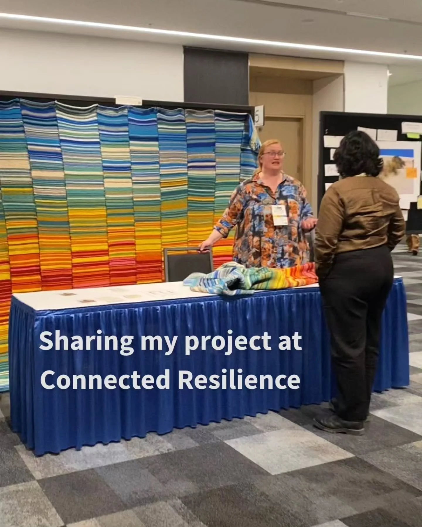Last week, I took my blankets for a little road trip to Connected Resilience: Atlantic Adaptation Conference!

This is the first time I've displayed my work in a public-ish setting, and it was so cool!

Although it was a fairly biased audience, I was