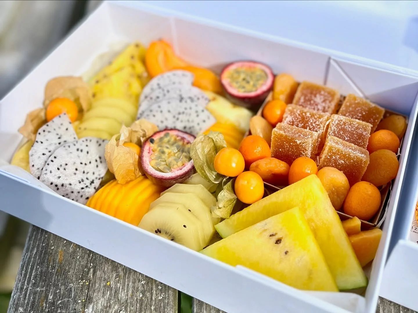 This customer had a very special #papaya coloured selection&hellip; 
We love getting these individual requests. Everything orange! #formula1 #constructors #catering #aviation