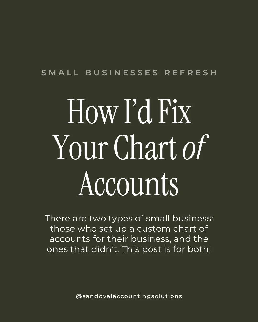 Your chart of accounts is the foundation of your business &mdash; so if it&rsquo;s a hot mess&hellip;
yeah, your bookkeeping already told on you. 🫠📚
A clean, well-structured chart of accounts = clean, meaningful insights into how your business is a