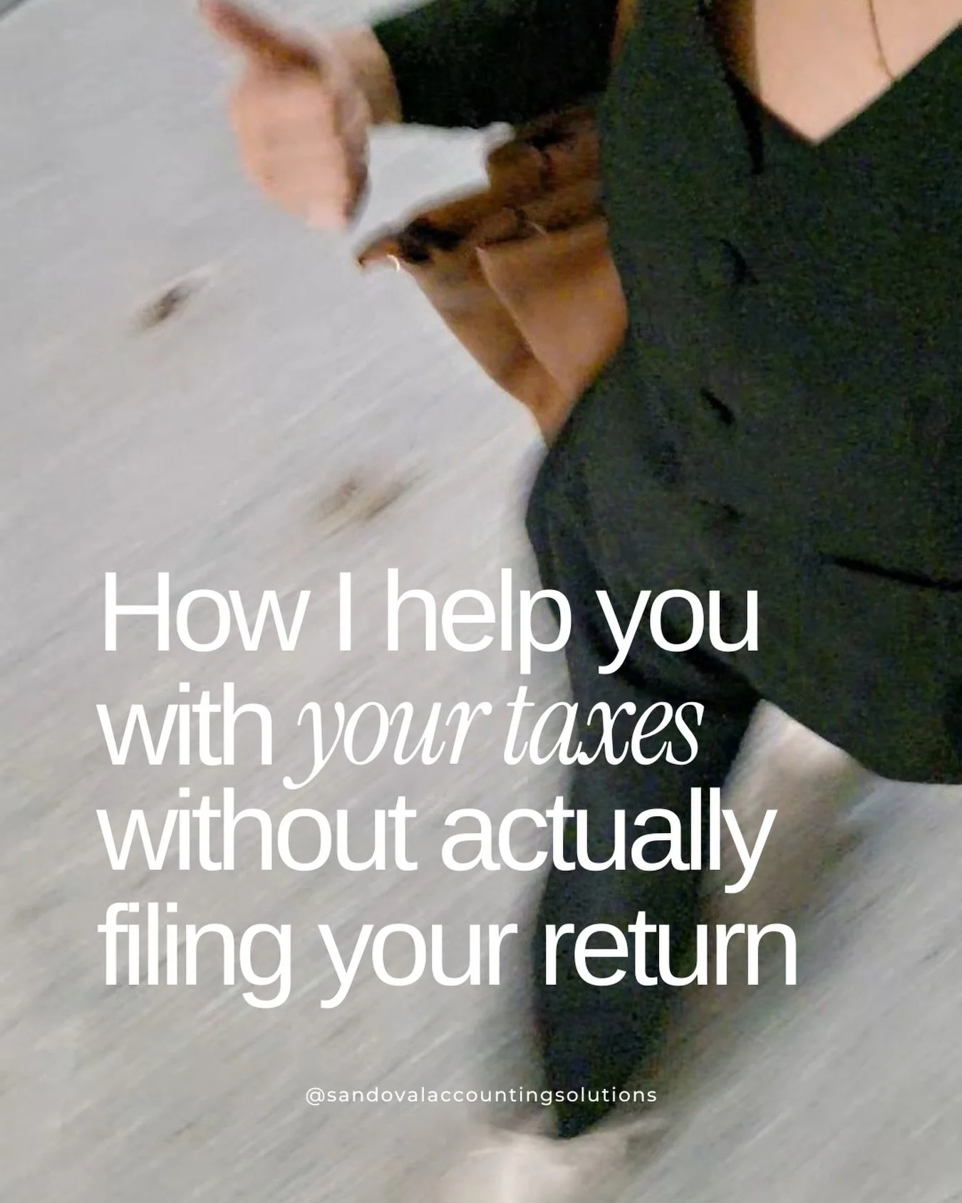 Spoiler alert: I don&rsquo;t file tax returns.

But before you scroll&mdash;this is exactly how I help you pay less in taxes without touching your Form 1040. 👀

Everything starts with clean, accurate bookkeeping. 📚
Your tax accountant can&rsquo;t w
