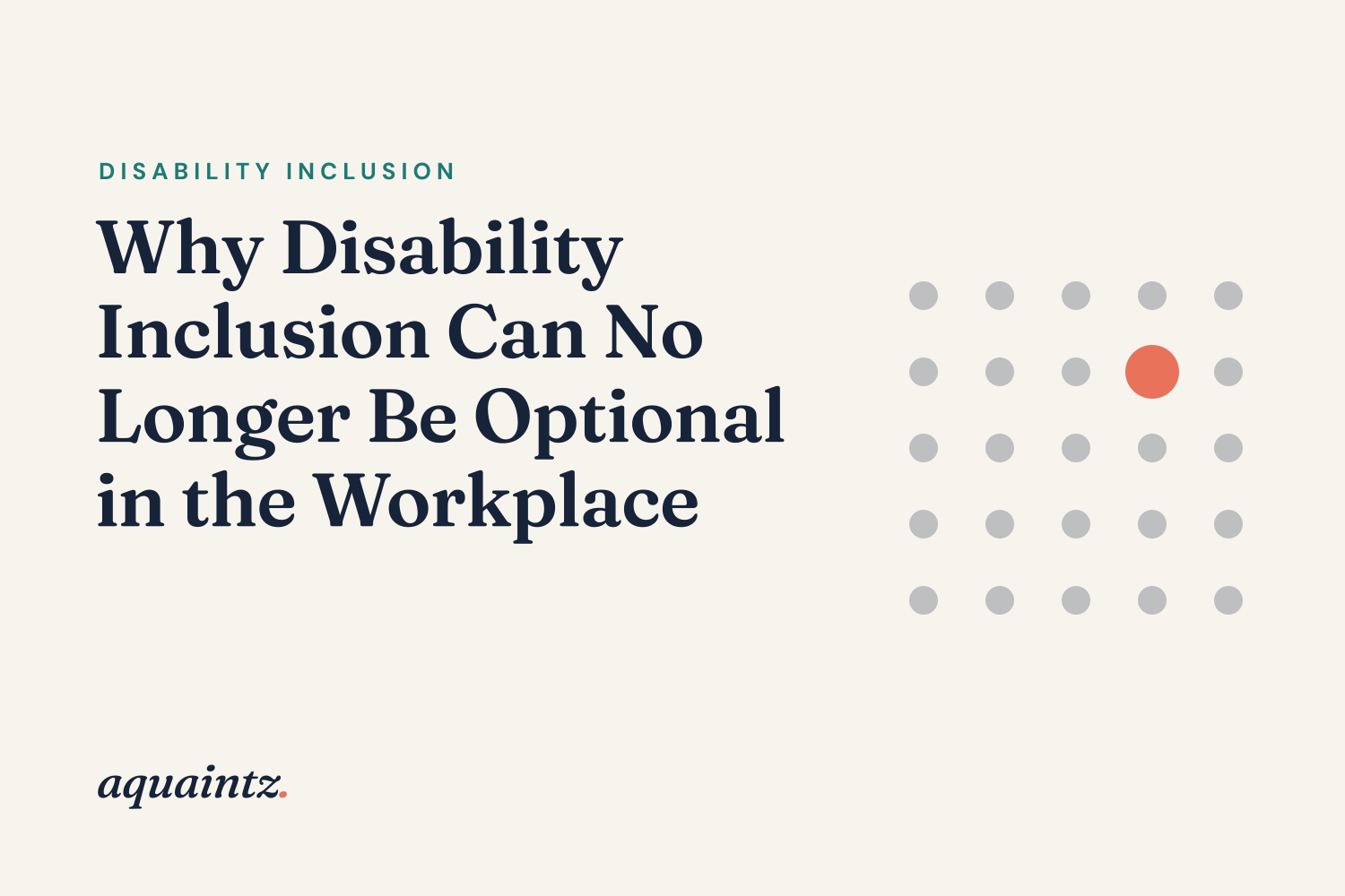 Why Disability Inclusion can no longer be optional in the workplace
