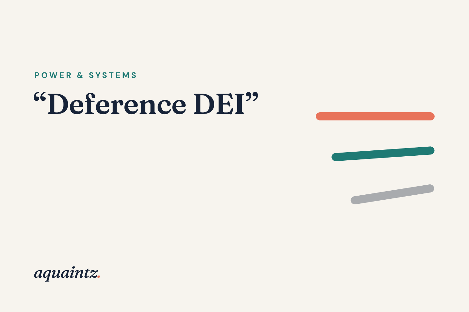 “Deference DEI”