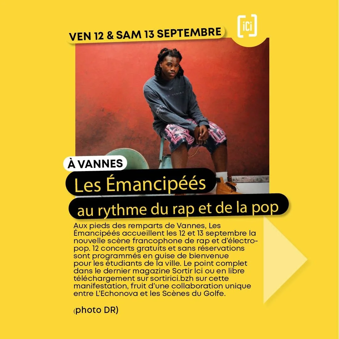 ALERTE CONCERTS GRATUITS &Agrave; VANNES Les &Eacute;mancip&eacute;&eacute;s c'est week-end. Retour avec @sortirici sur la programmation de ce festival de concerts gratuits et sans r&eacute;servations d&eacute;di&eacute; &agrave; la nouvelle sc&egrav