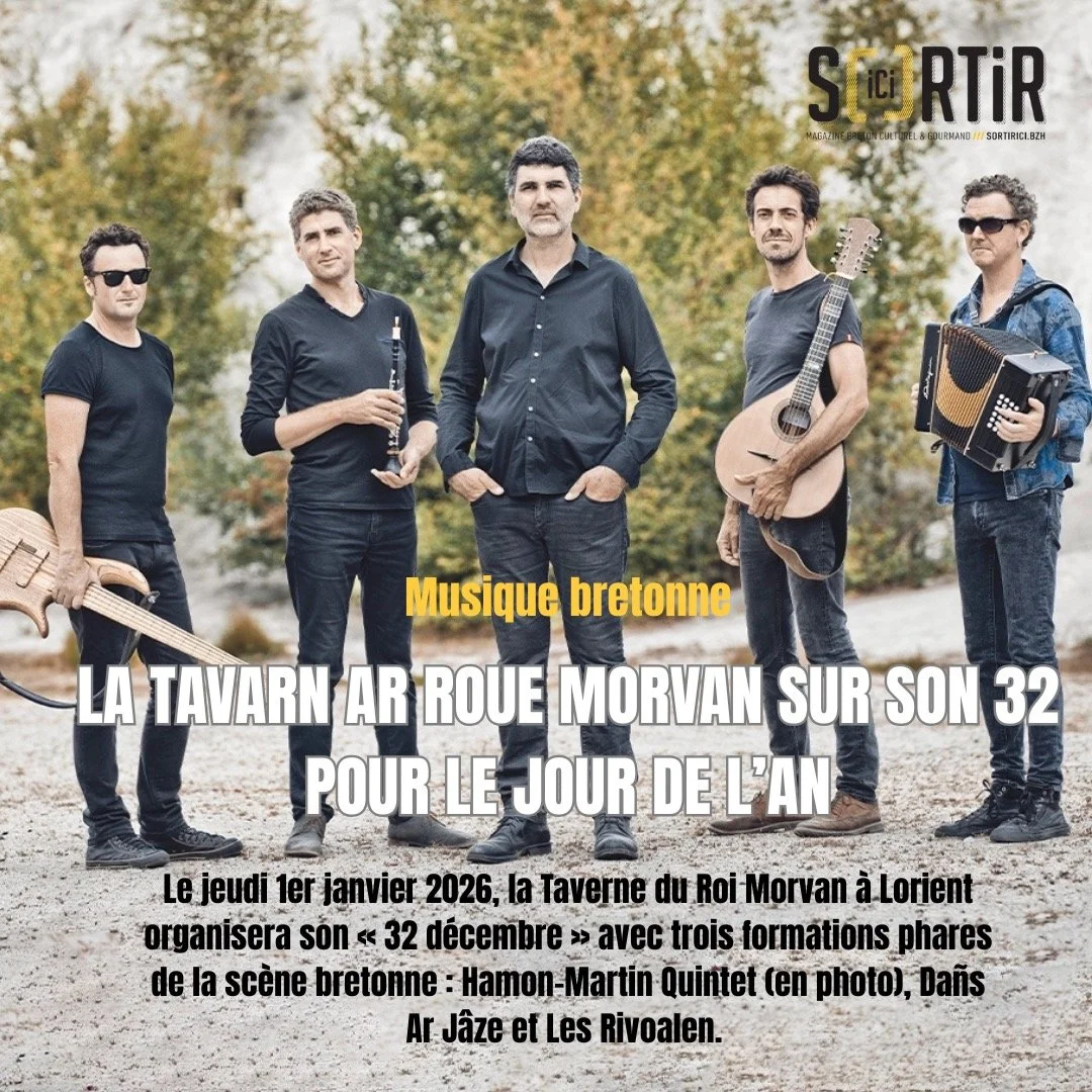 🔥la programmation du 32 D&eacute;cembre &agrave; @tavarnarroue &agrave; Lorient est disponible avec trois groupes phares de la musique bretonne : #hamonmartinquintet #dansarjaze et #rivoalen RDV le 1er janvier 2026 &agrave; partir de 17h pour une so