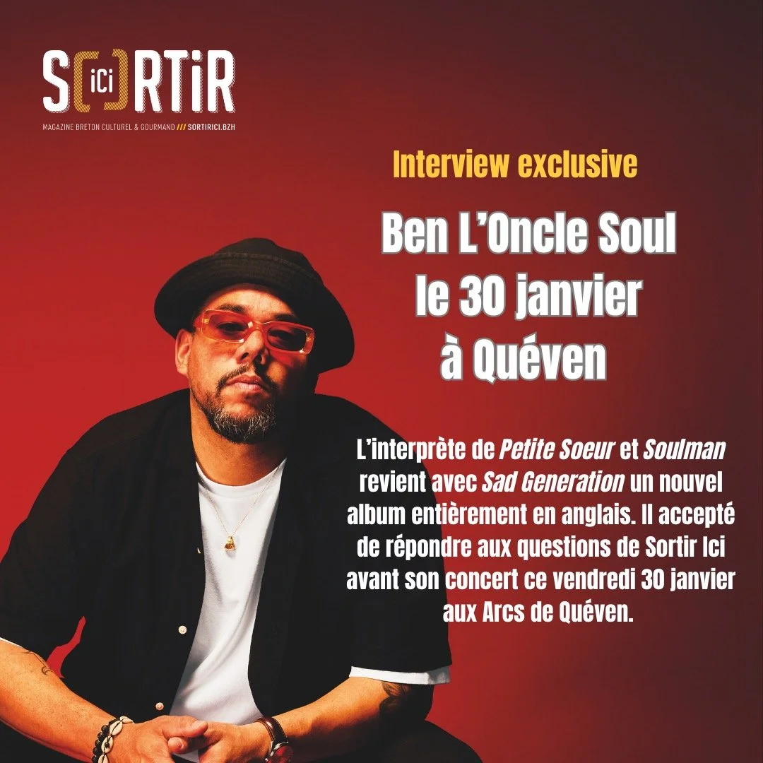 @benlonclesoul se produira demain 30 janvier aux @lesarcsdequeven pour un concert &eacute;nergique "avec de la f&ecirc;te et de la soul".
Avant de se produire en Bretagne, il a accept&eacute; de r&eacute;pondre aux questions de @sortir.ici 
