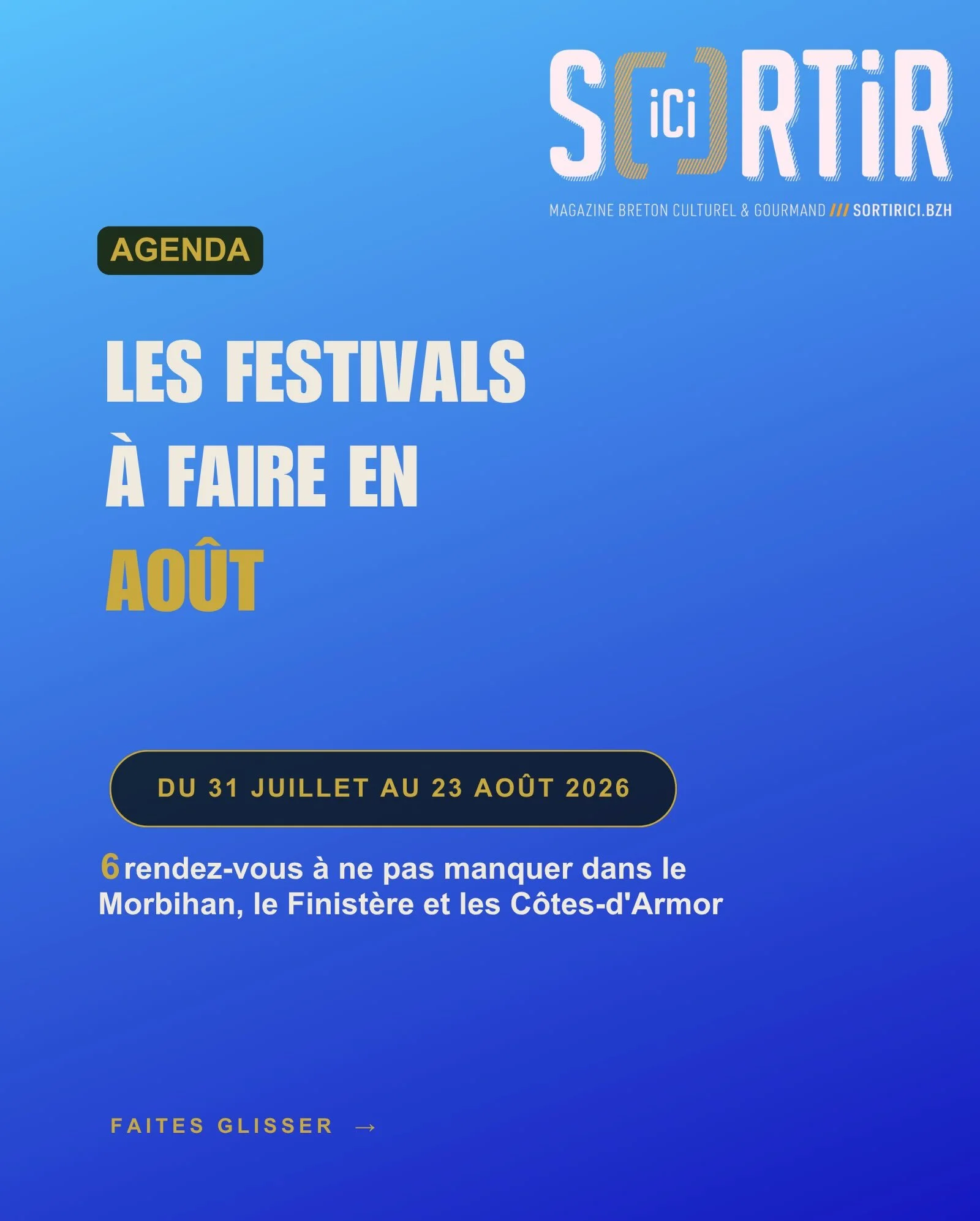 La r&eacute;daction de Sortir Ici a s&eacute;lectionn&eacute; 6 festivals incontournables &agrave; vivre en Bretagne en ao&ucirc;t. Du Festival Interceltique aux Filets Bleus, en passant par le Festival d&rsquo;Arvor, les Vieux Gr&eacute;ements, la S