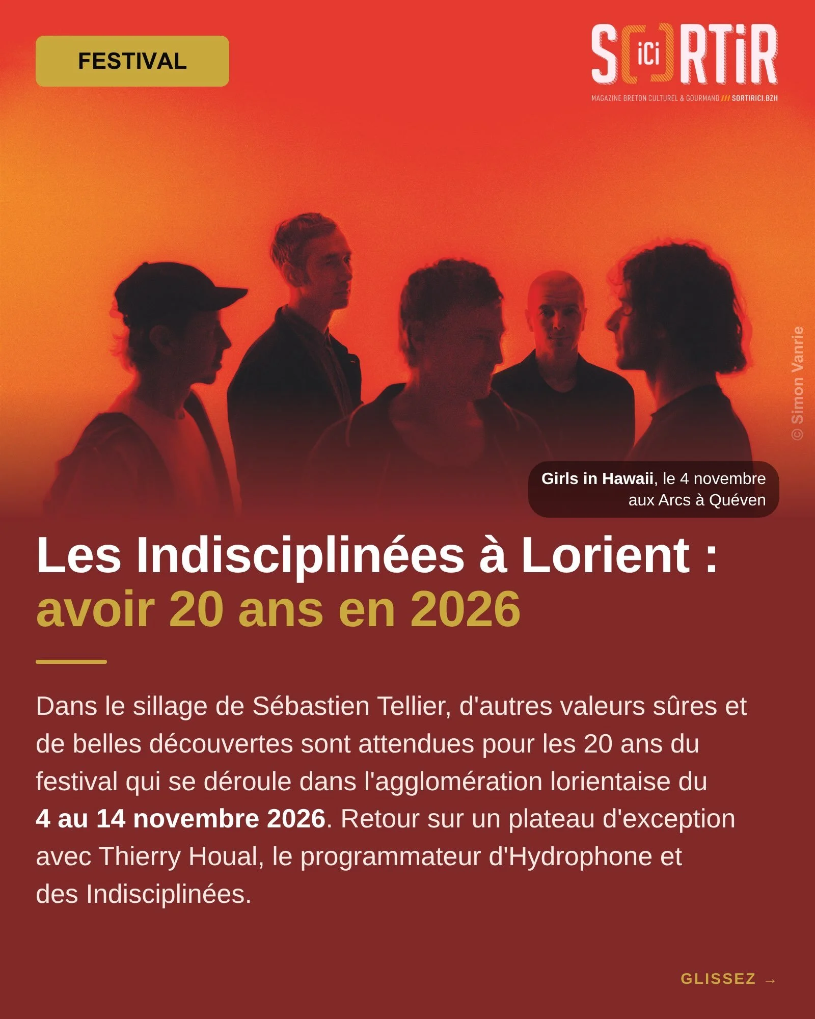 20 ANS D&rsquo;INDISCIPLINE MUSICALE !

Du 4 au 14 novembre, le festival Les Indisciplin&eacute;es f&ecirc;te ses 20 ans dans le pays de Lorient avec une programmation qui promet de faire du bruit ! 

&Agrave; l&rsquo;affiche de cette &eacute;dition 