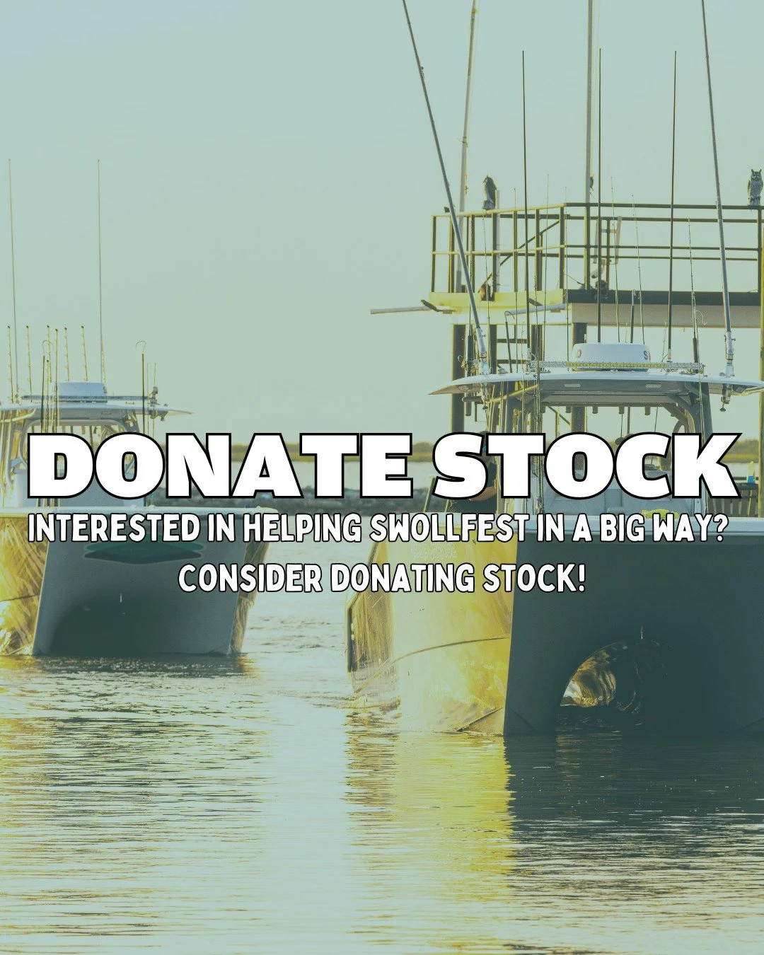 One gift. More impact.

If you&rsquo;re planning year-end giving, donating stock to Swollfest Fishing Rodeo&reg; is a powerful option!

Stock gifts help maximize your contribution while allowing us, as a nonprofit, to turn that generosity directly in